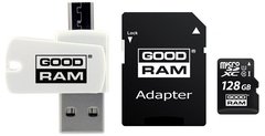 Карта памяти GoodRam MicroSDHC 128GB UHS-I Class 10 (M1A4-1280R12) + Adapter + CardReader