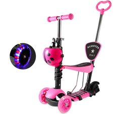 Детский 3-х колесный самокат Scooter 5 в 1 FYS-2864 Pink
