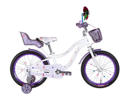 Велосипед 18 Formula ALICIA рама 9" білий з багажником для ляльок з корзиною Pl з крилом St 2024