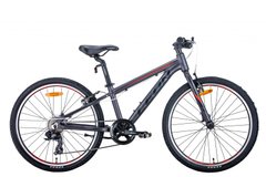 Велосипед 24" Leon JUNIOR 2021 (антрацитовый с красным (м))