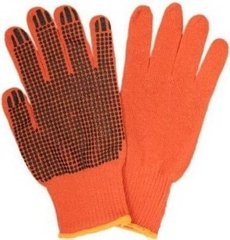 (WE2105) Перчатки трикотажные ХБ, оранжевые р.10 Werk
