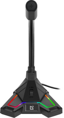 Микрофон Defender Pitch GMC 200 3,5мм, LED, кабель 1.5м (64620)