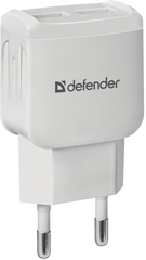 Сетевое зарядное устройство Defender UPA-22 White, 2xUSB, 2.1A (83580)