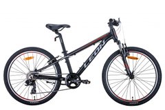 Велосипед 24" Leon JUNIOR AM 2021 (черно-оранжевый с серым (м))