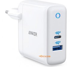 Сетевая зарядка Anker PowerPort+ Atom III 45W USB-C+15W USB-A (White)