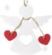 Підвіска дерев'яна Ангел із серцем 11,5 см фото 1