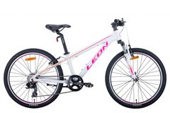 Велосипед 24" Leon JUNIOR AM 2021 (біло-малиновий з помаранчевим)