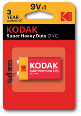 Батарейка Kodak EXTRA HEAVY DUTY 6F22 1 шт. блистер